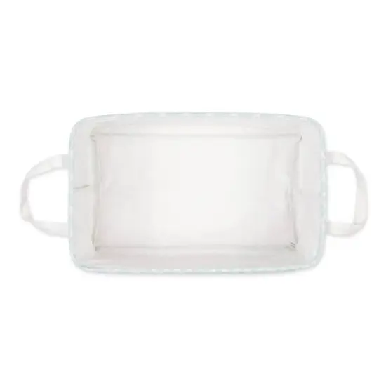 DII&reg; Large Lattice PE-Coated Cotton Polyester Laundry Bin, 2ct. Aqua {7}