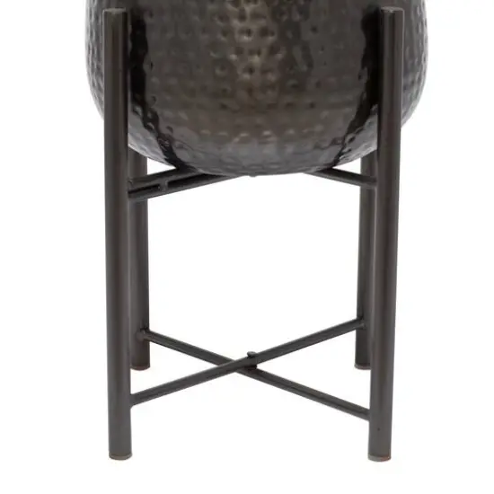 Black Modern Planter, Set of 2" 19", 17" {6}