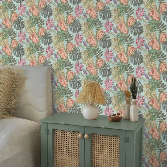 Tommy Bahama Cozumel Peel & Stick Wallpaper Mist {3}