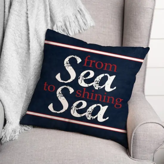 Sea To Shining Sea Throw Pillow {3}