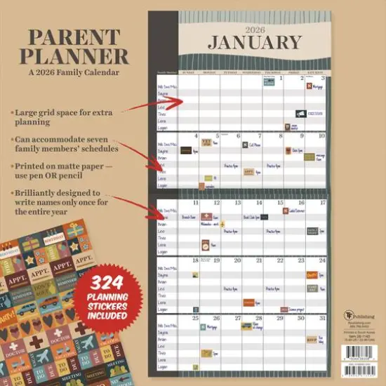 2026 Parent Planner Wall Calendar {7}