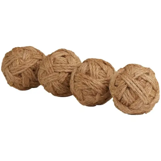 Brown Handmade Jute Orbs & Vase Filler Set {5}