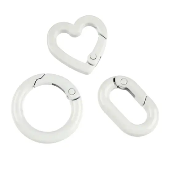 Enameled Hinge Closure Assortment by Bead Landing&trade; White {1}