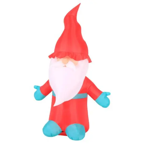 Airflowz&trade; 6ft. Inflatable Christmas Gnome {5}