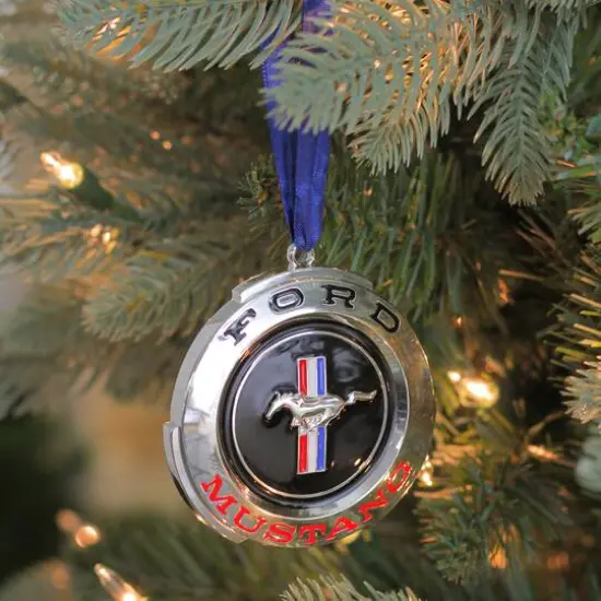 Silver Plated Ford Mustang GT Christmas Ornament {3}