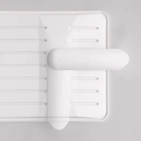 IRIS&reg; 15.75" Stainless Steel 2-Tier Dish Rack White {6}