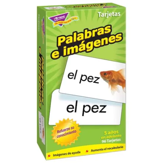Trend Enterprises&reg; Palabras e im&aacute;genes (SP) Skill Drill Flash Cards {1}
