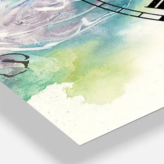 Designart 'Pastel Foral Composition I Lodge Multipanel Wall Clock {4}