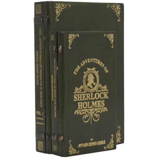 Green Wooden Sherlock Holmes Storage Faux Book Box Set {1}
