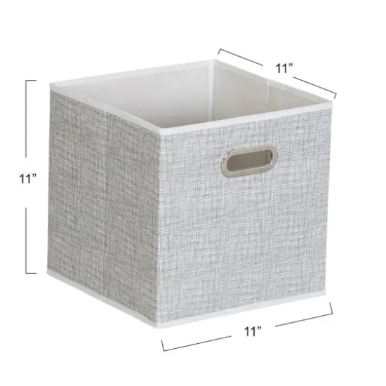 6 Pack Household Essentials 11" Fabric Storage Bins White Mix {4}