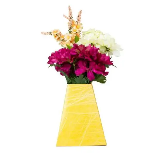 JAM Paper Pop-Up Vase Boxes, 3ct. Yellow Marble {3}