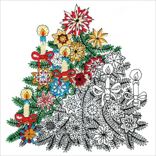 Design Works&trade; Zenbroidery Christmas Tree Stamped Embroidery Kit {3}