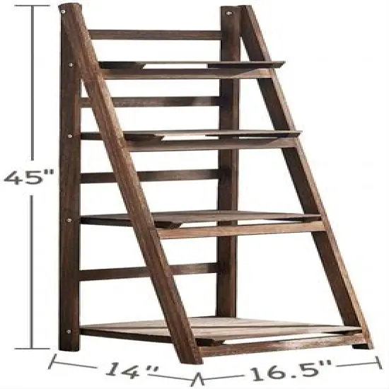 NEX&trade; 44" Brown 4 Tier Foldable Multifunction Plant Shelf Storage Rack {3}