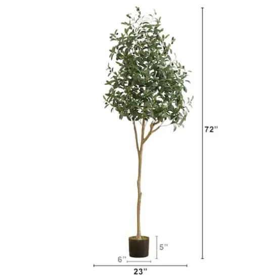6ft. Potted Artificial Olive Tree {5}
