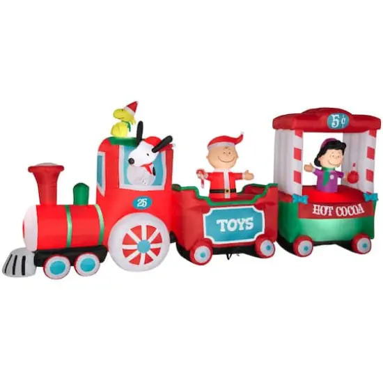 7.5ft. Airblown&reg; Inflatable Peanuts Christmas Train {1}