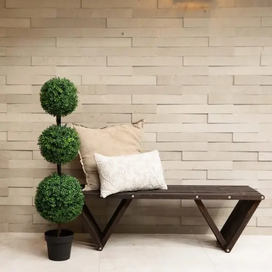 6ft. Potted Artificial Triple Ball Boxwood Topiary Tree {3}