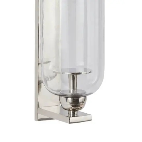 Silver Aluminum Modern Wall Sconce, 6" x 8" x 16" {5}