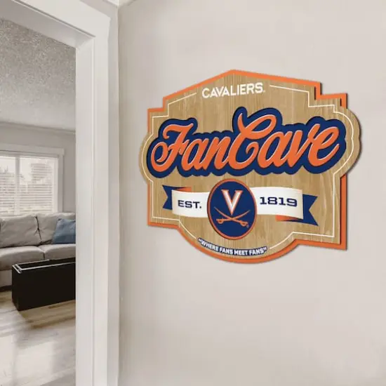 NCAA Fan Cave Sign Virginia Cavaliers {5}