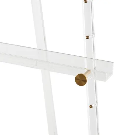 56.5" Clear Acrylic Plastic Adjustable 7-Tier Display Easel with Gold Accents & Chain Support {8}