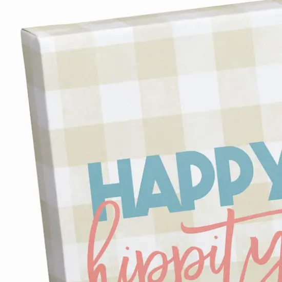 Happy Hippity Hop 12" x 12" Canvas Wall Art {4}