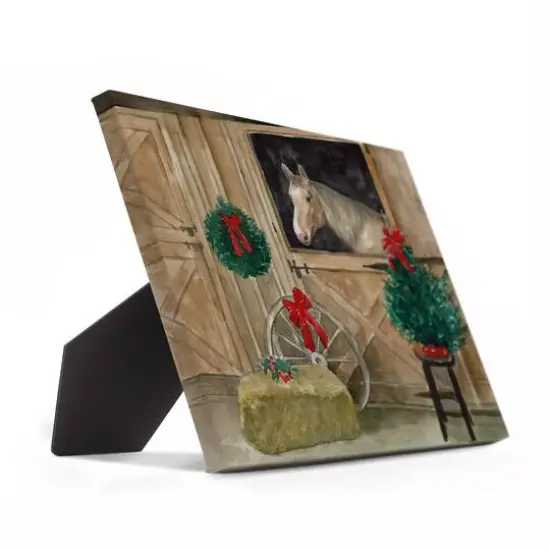 Christmas Horse Tabletop Canvas {3}