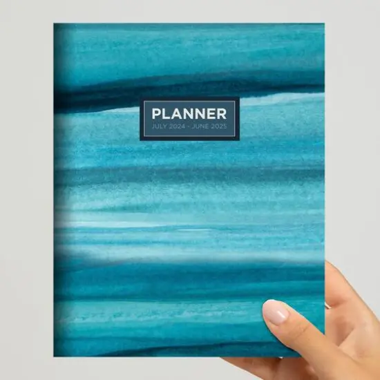 TF Publishing 2024-2025 Medium Blue Watercolor Monthly Planner {7}