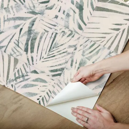 RoomMates Mr. Kate Cubism Palm Peel & Stick Wallpaper {8}