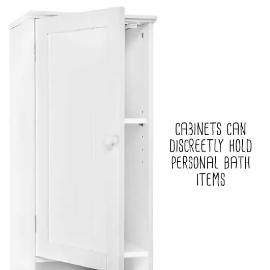 Honey Can Do White Bathroom Storage Cabinet {10}