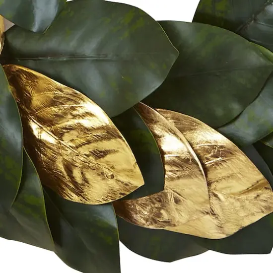 22" Green & Golden Leaf Magnolia Wreath {4}