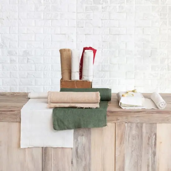 Hello Honey&reg; Natural & Red Woven Torn Cotton Blend Fabric Roll Set {3}