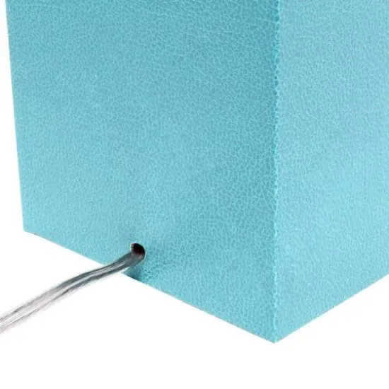 Lalia Home Lexington 21" Leather Home D&eacute;cor Table Lamp Aqua {10}