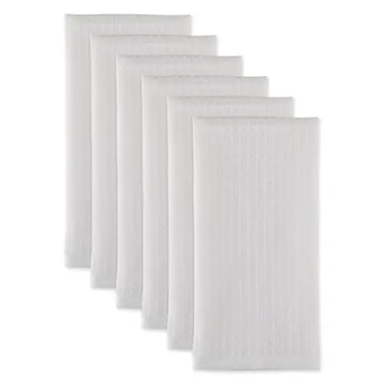 DII&reg; White Recycled Cotton Waffle Dish Towels, 6ct. {5}
