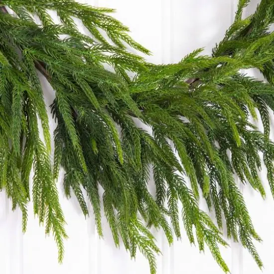 6ft. Artificial Real Touch Norfolk Island Pine Garland with Natural Look {4}