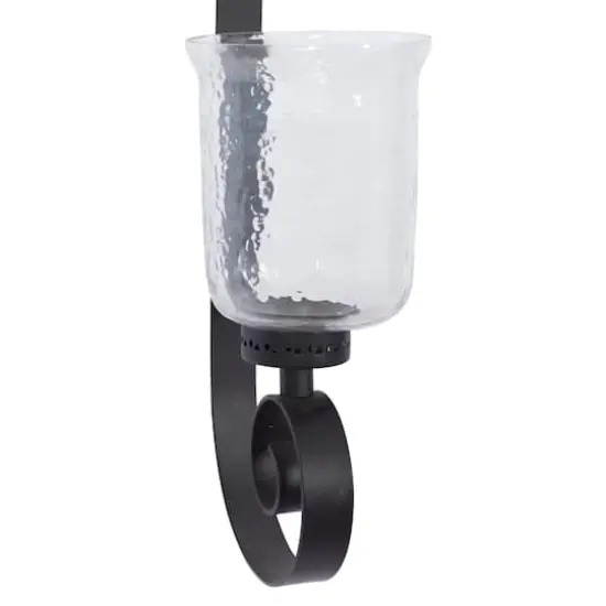 Black Iron Traditional Candle Wall Sconce, 31" x 9" x 7" {4}