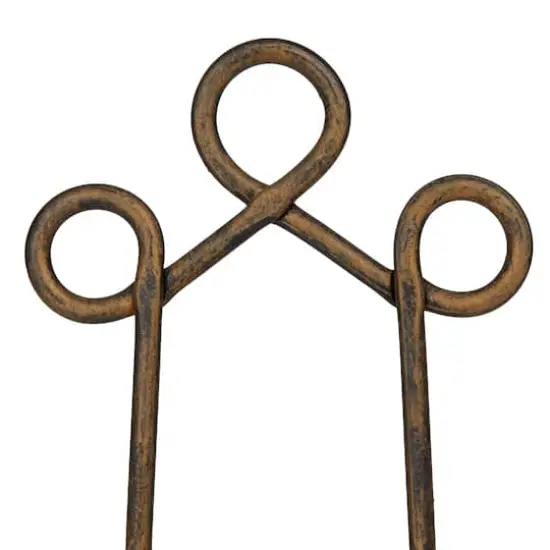 9" Brown Metal Traditional Easel {6}