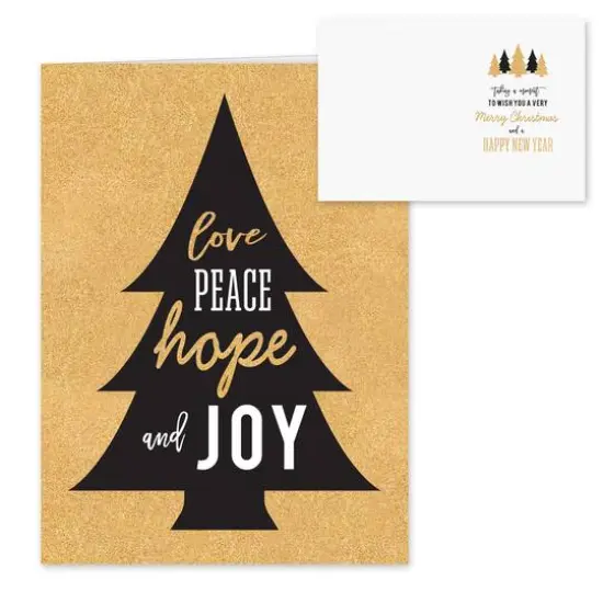 Hortense B. Hewitt Co. Black and Faux Gold Holiday Cards {6}