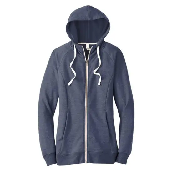 District&reg; Women's Perfect Tri French Terry Full-Zip Hoodie New Navy {1}