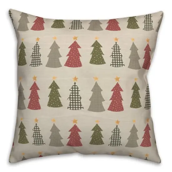 Cream Tree Pattern Throw Pillow {3}