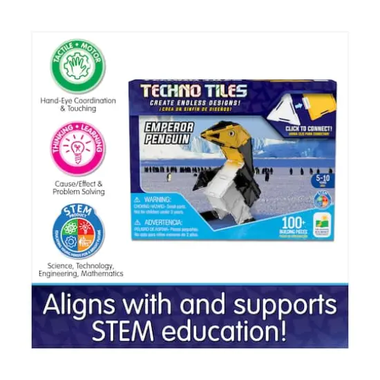 Techno Tiles - Emperor Penguin: 100+ Pcs {8}
