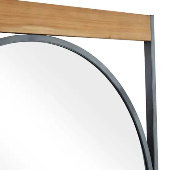 Brown Iron Industrial Wall Mirror, 40" x 28" x 2" {4}