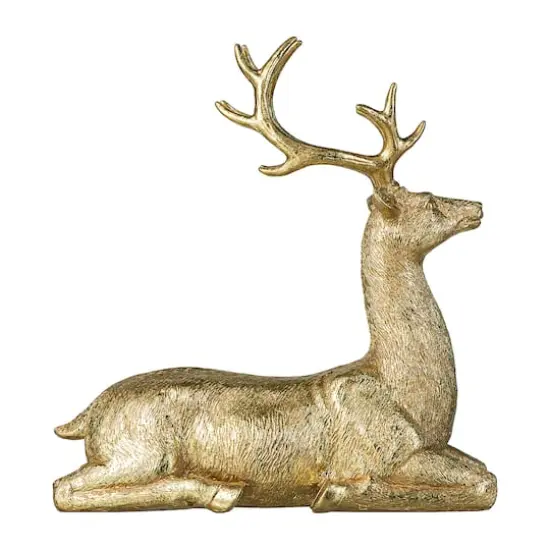 Glitzhome&reg; 11" Lying Reindeer Table D&eacute;cor {8}