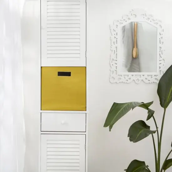 DII&reg; 13" Polyester Solid Storage Cube Lemongrass {7}