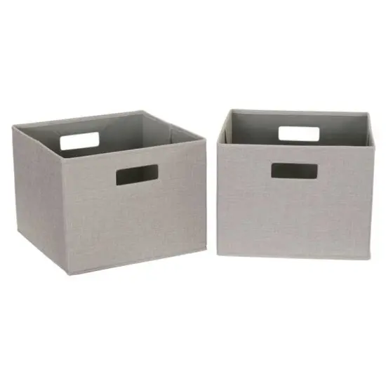 Household Essentials Storage Cubes, 2ct. Silver {1}