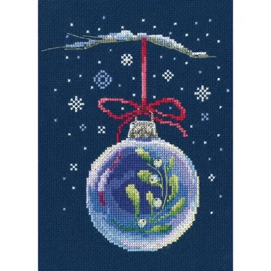 RTO Ball with a Sprig of Mistletoe Counted Cross Stitch Kit {1}