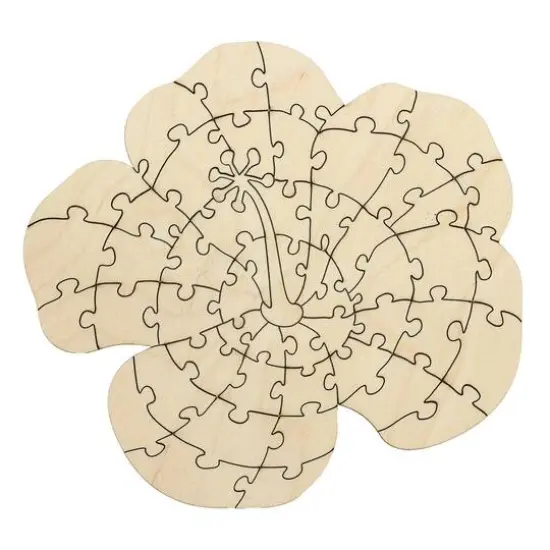 Leisure Arts&reg; Small Hibiscus D.I.Y. Wood Puzzle {3}
