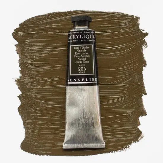 Sennelier Extra Fine Artists' Acrylic Paint, 60mL 205 Raw Umber {4}