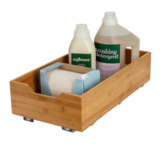 Household Essentials Glidez Bamboo & Steel Slide-Out Storage Organizer {1}