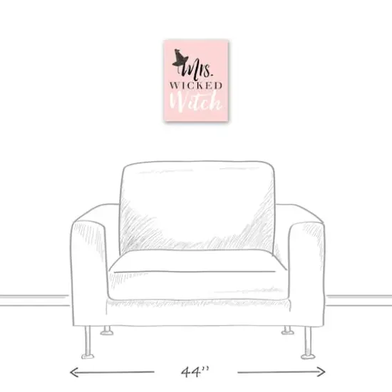 Pink Mrs. Wicked Witch Canvas Wall Art {6}