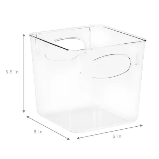 Sorbus 5.5" Clear Square Bins {6}