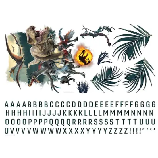 RoomMates Jurassic World: Dominion Peel & Stick Giant Wall Decals w/ Alphabet {1}